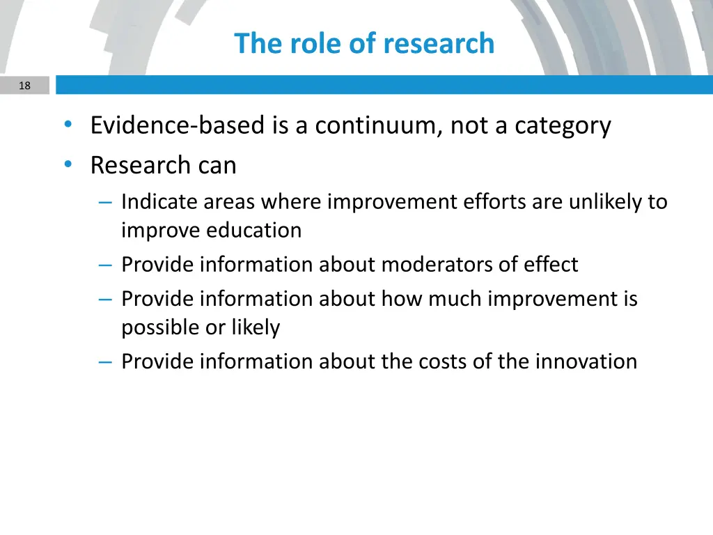 the role of research