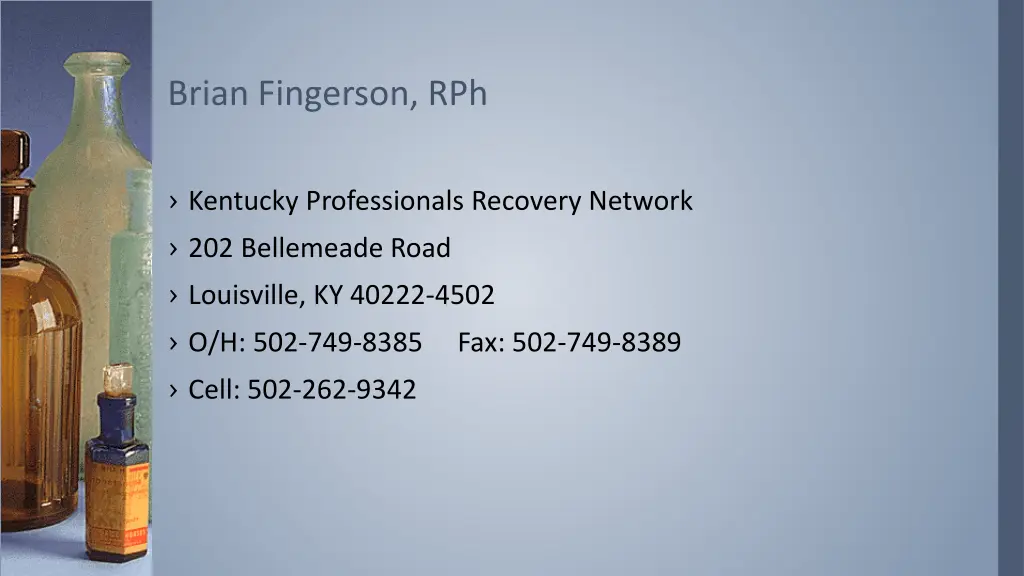 brian fingerson rph