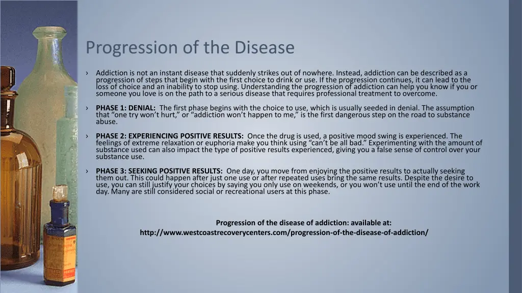 progression of the disease 1