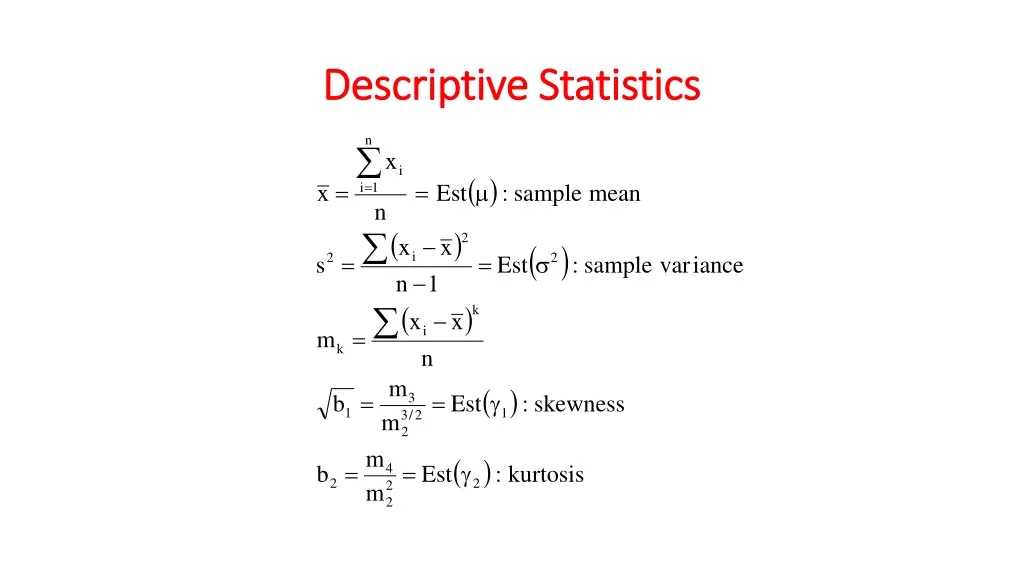 descriptive statistics descriptive statistics