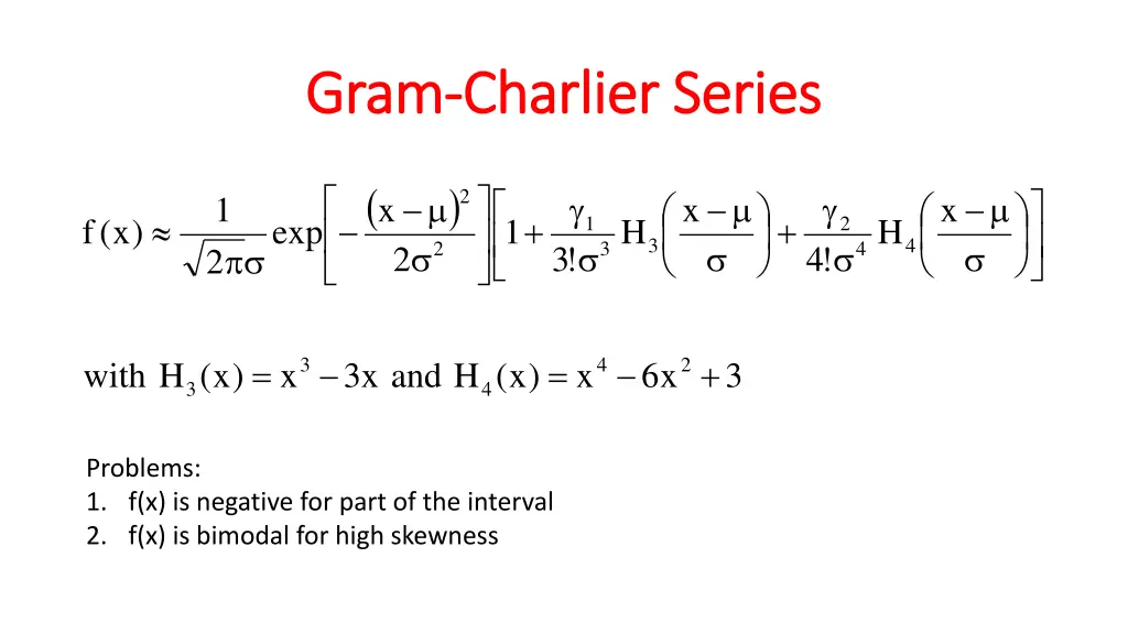 gram gram charlier charlier series