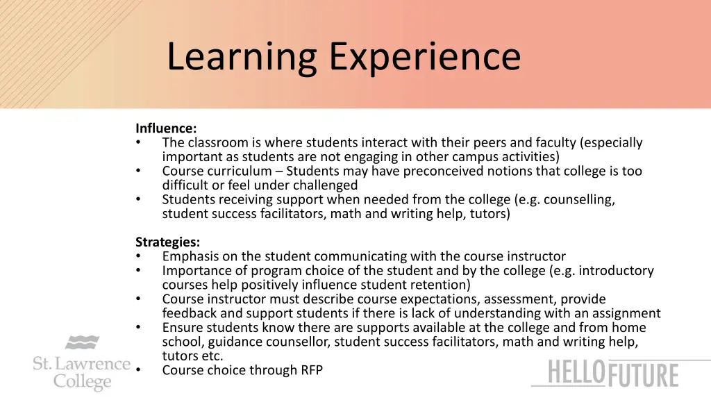 learning experience