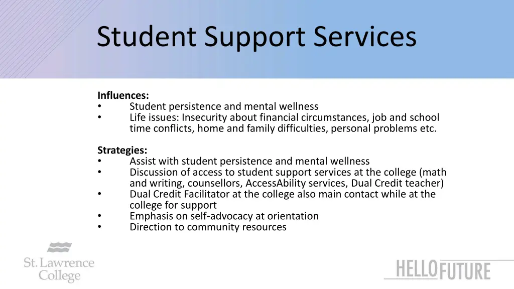 student support services