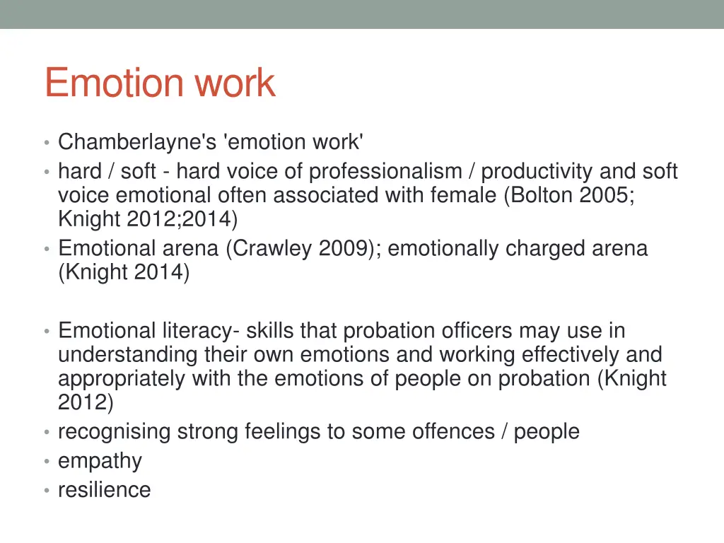 emotion work