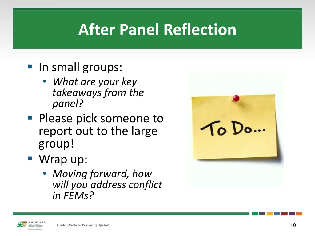 after panel reflection