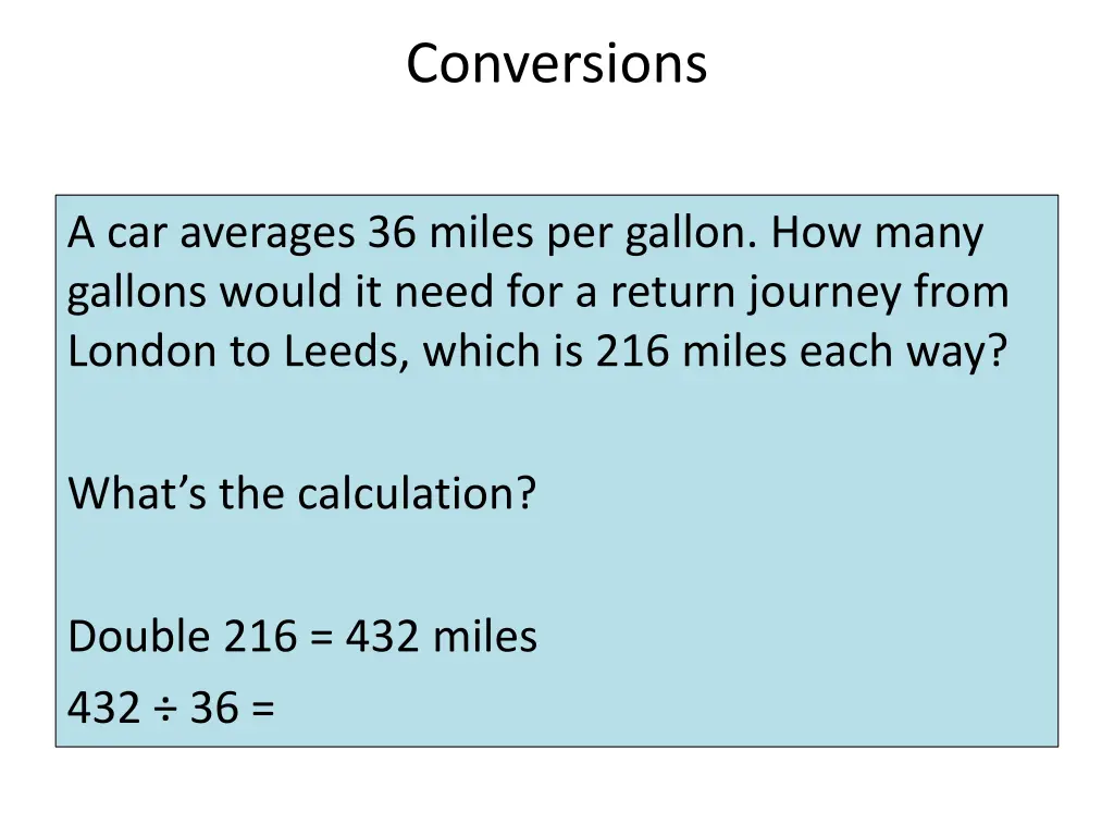 conversions