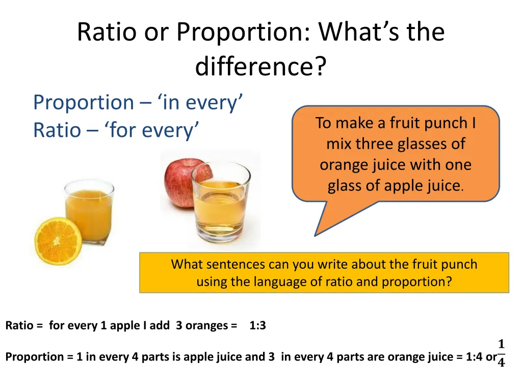 ratio or proportion what s the difference