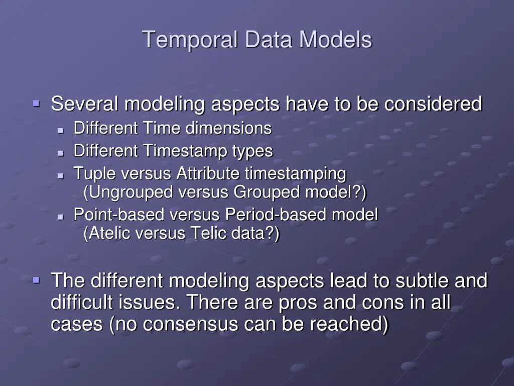 temporal data models 2