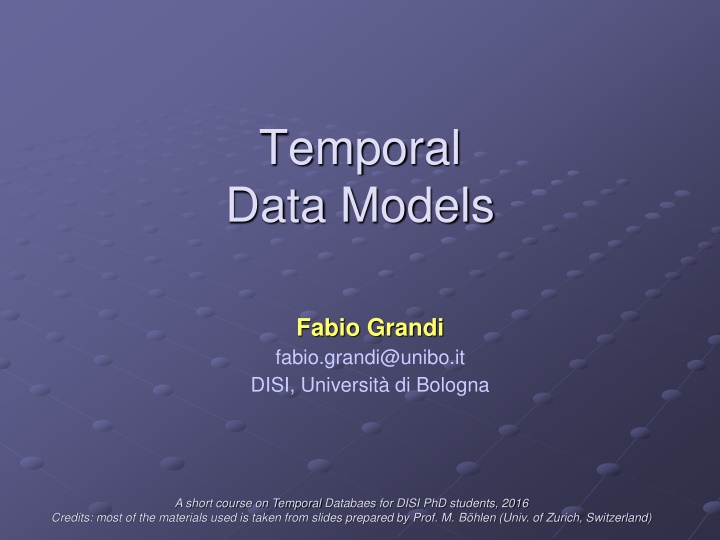 temporal data models