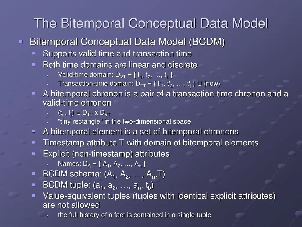 the bitemporal conceptual data model bitemporal