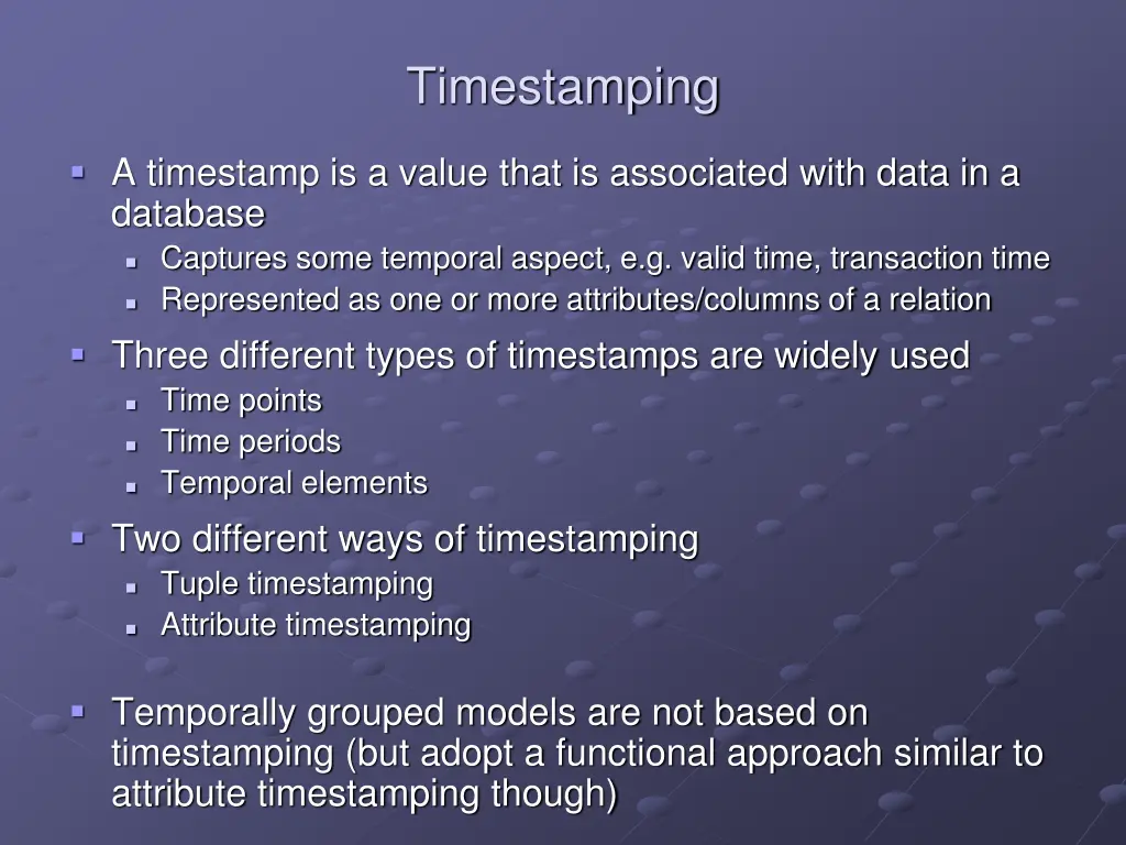 timestamping