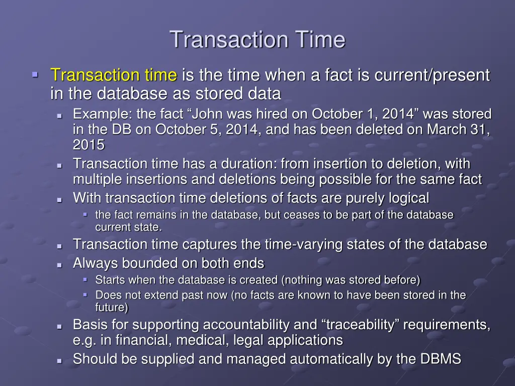 transaction time