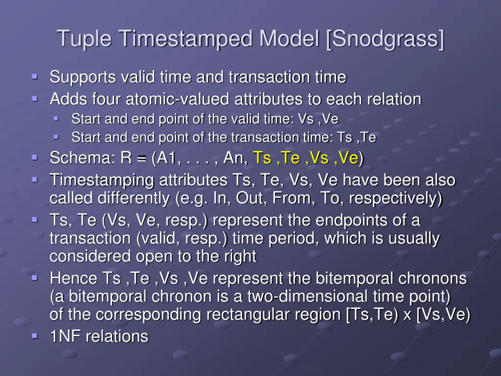 tuple timestamped model snodgrass