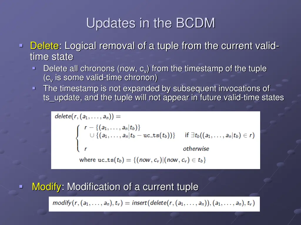 updates in the bcdm 3