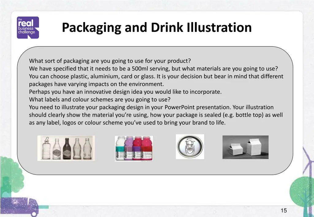 packaging and drink illustration