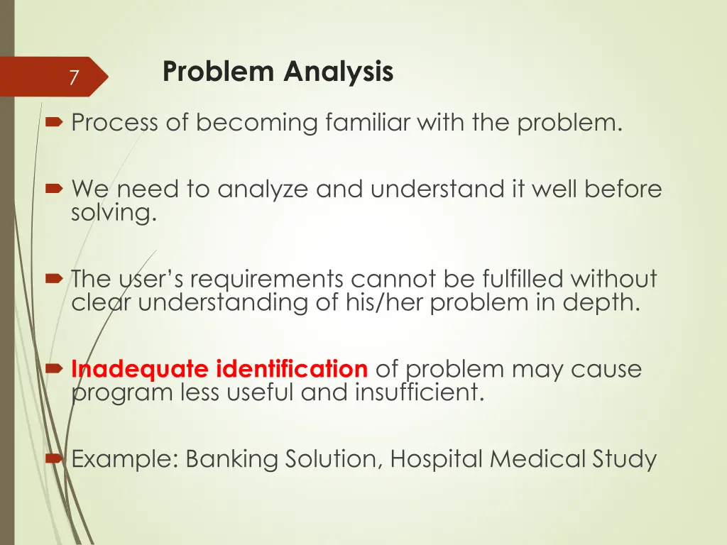 problem analysis 1