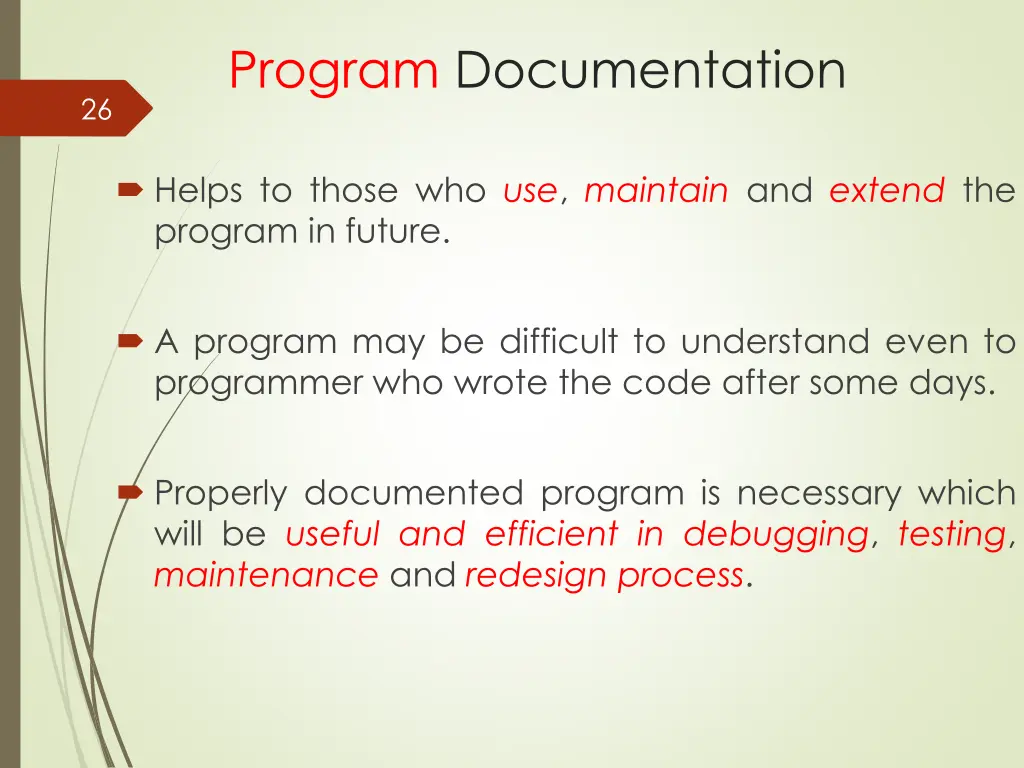 program documentation