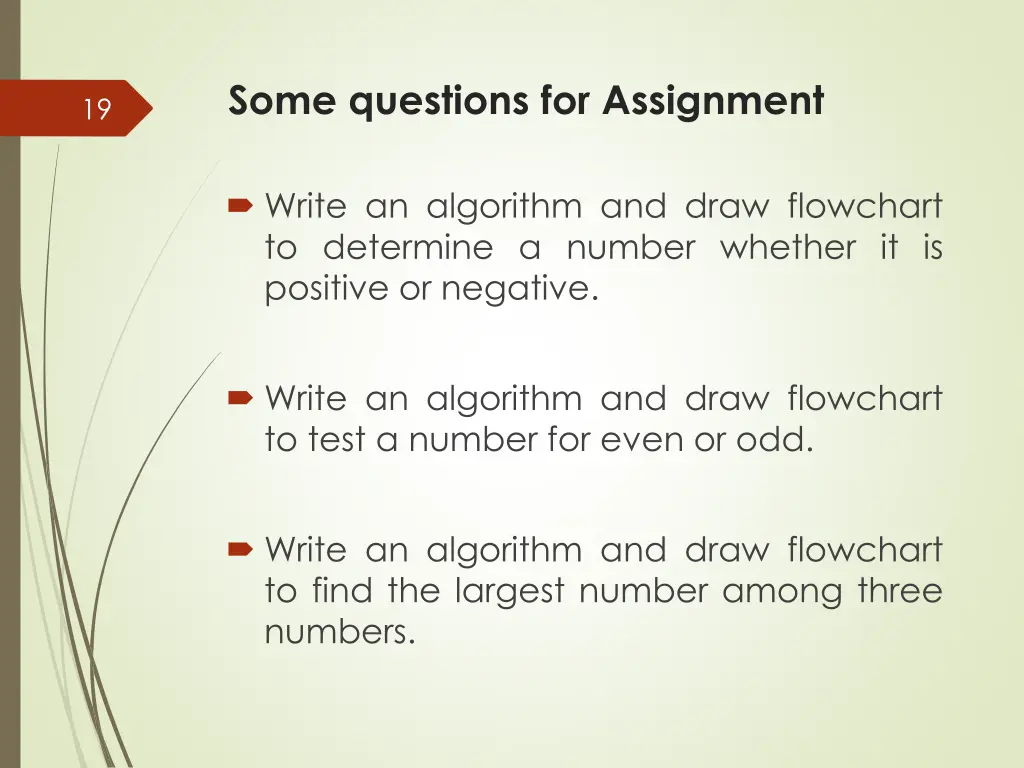 some questions for assignment