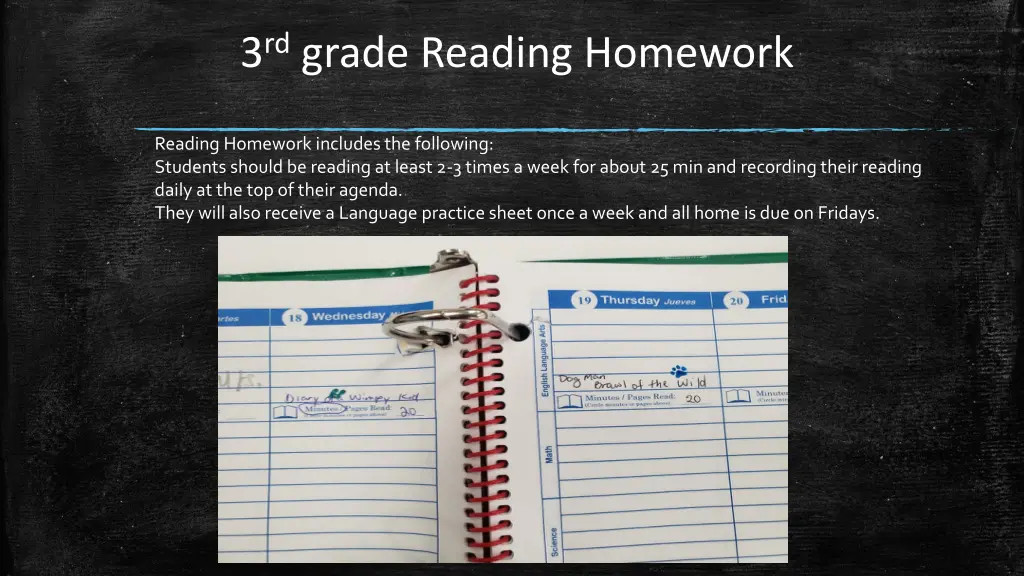 3 rd grade reading homework