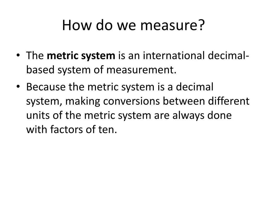 how do we measure