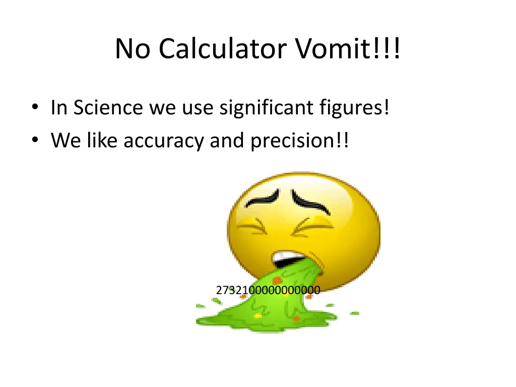 no calculator vomit