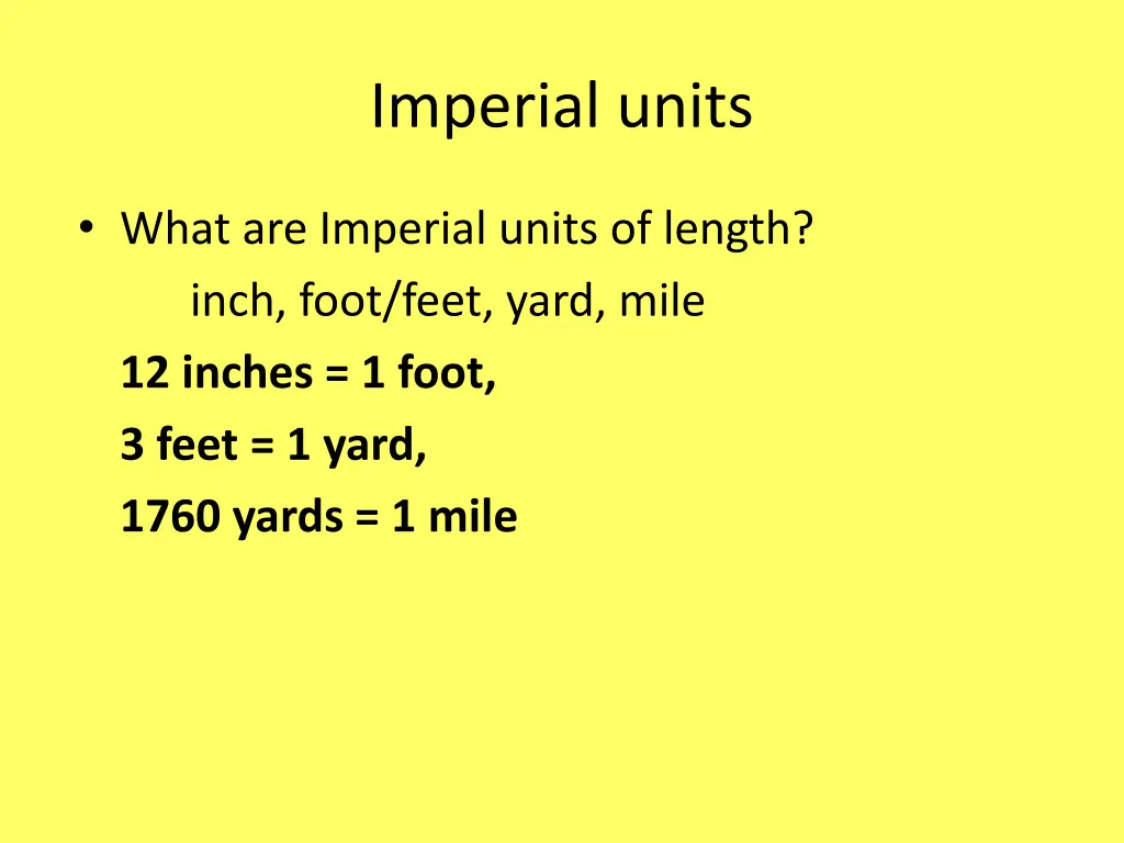 imperial units