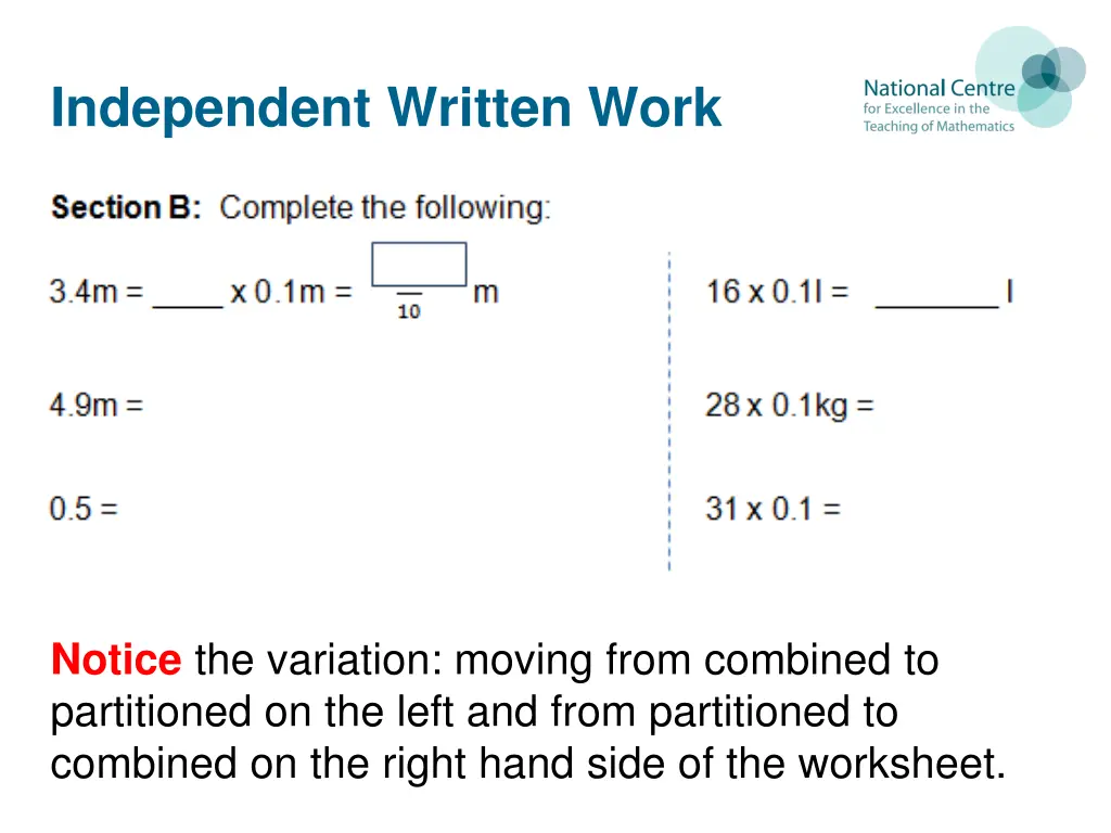 independent written work