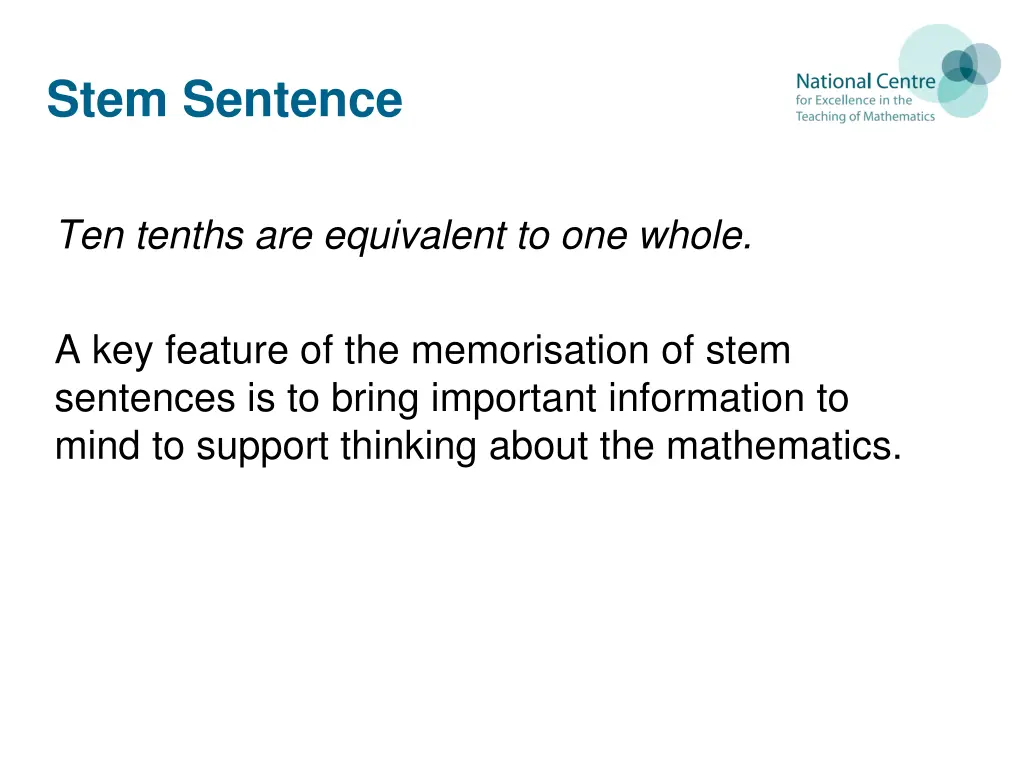 stem sentence