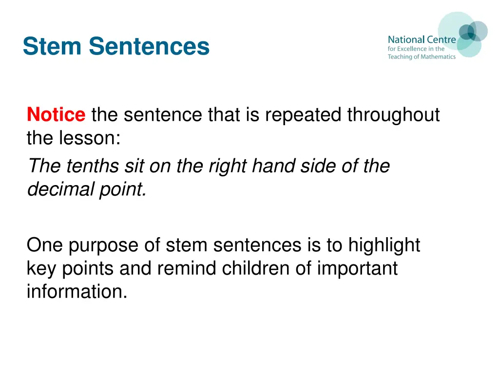 stem sentences