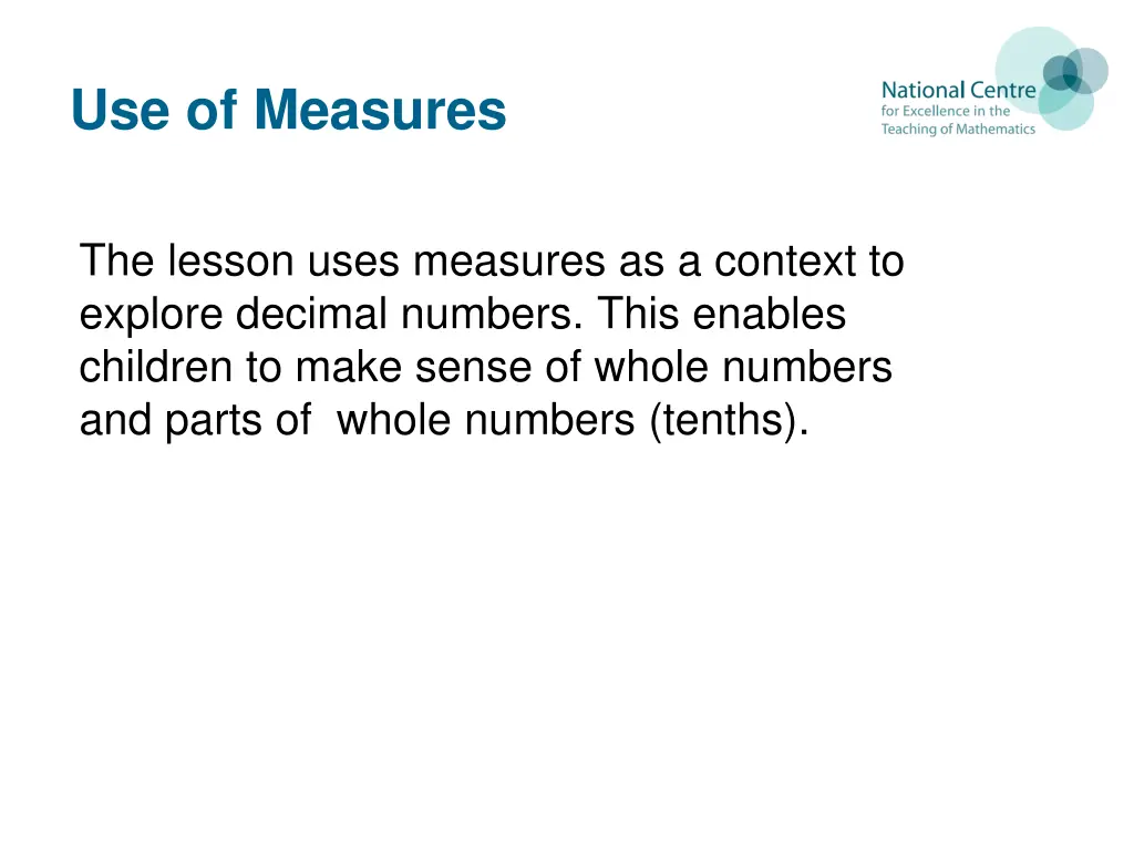 use of measures