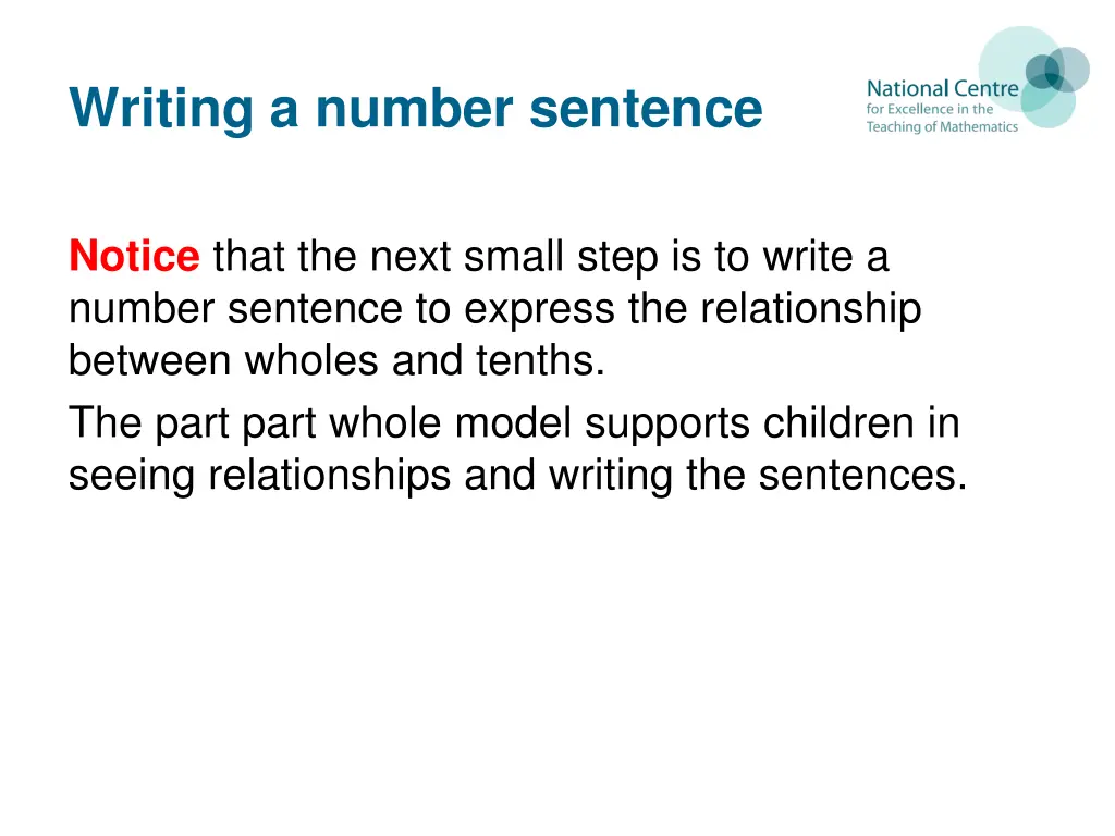 writing a number sentence