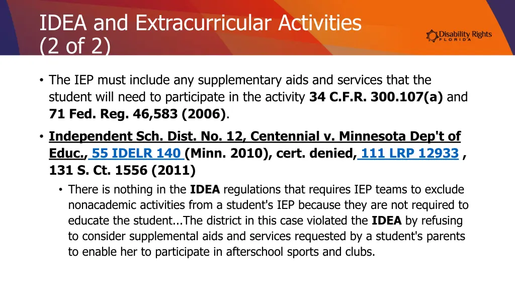 idea and extracurricular activities 2 of 2