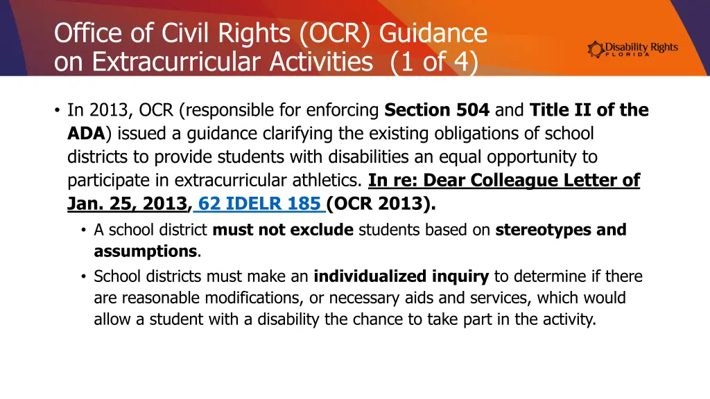 office of civil rights ocr guidance