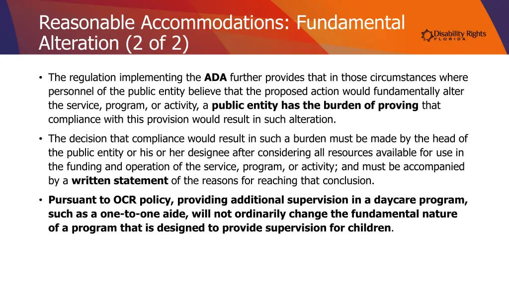 reasonable accommodations fundamental alteration 1