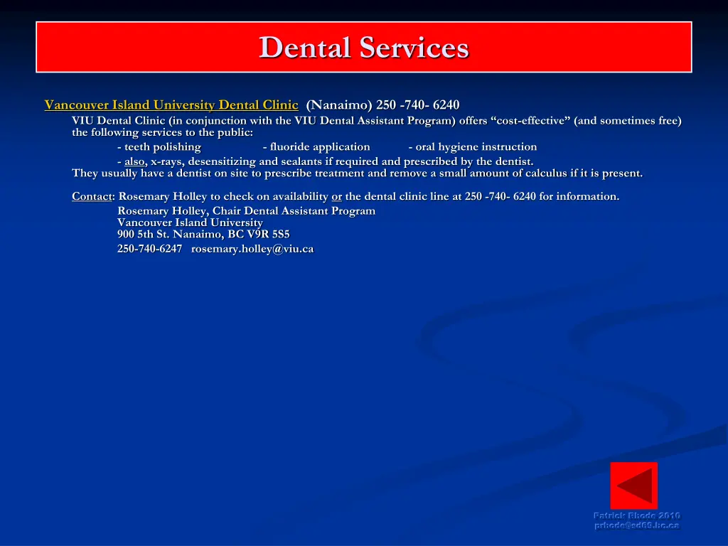 dental services