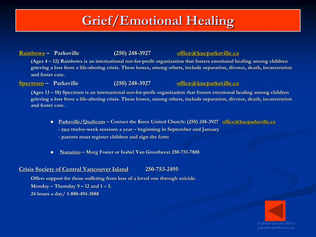 grief emotional healing