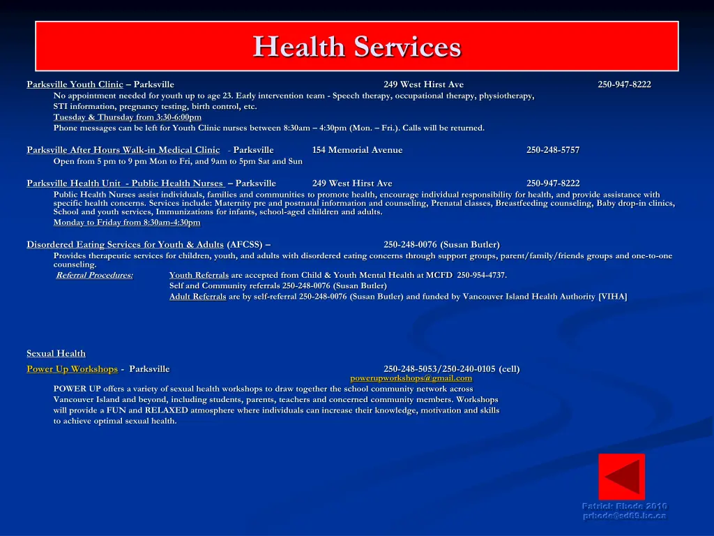 health services