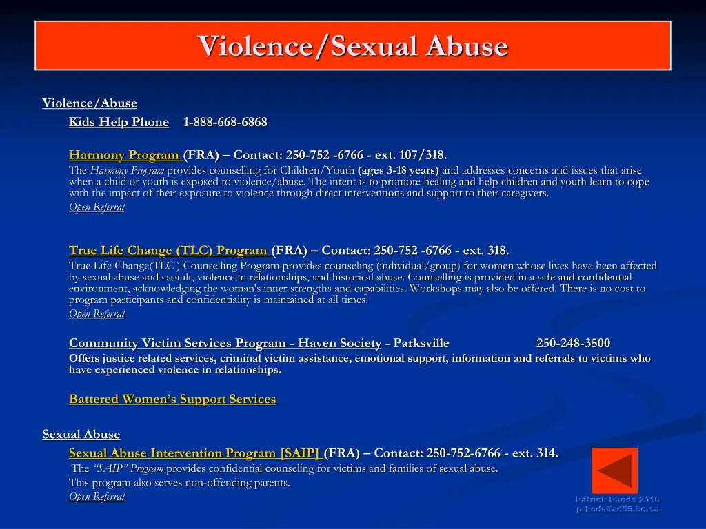 violence sexual abuse