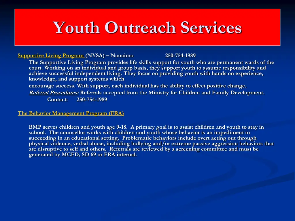 youth outreach services 1