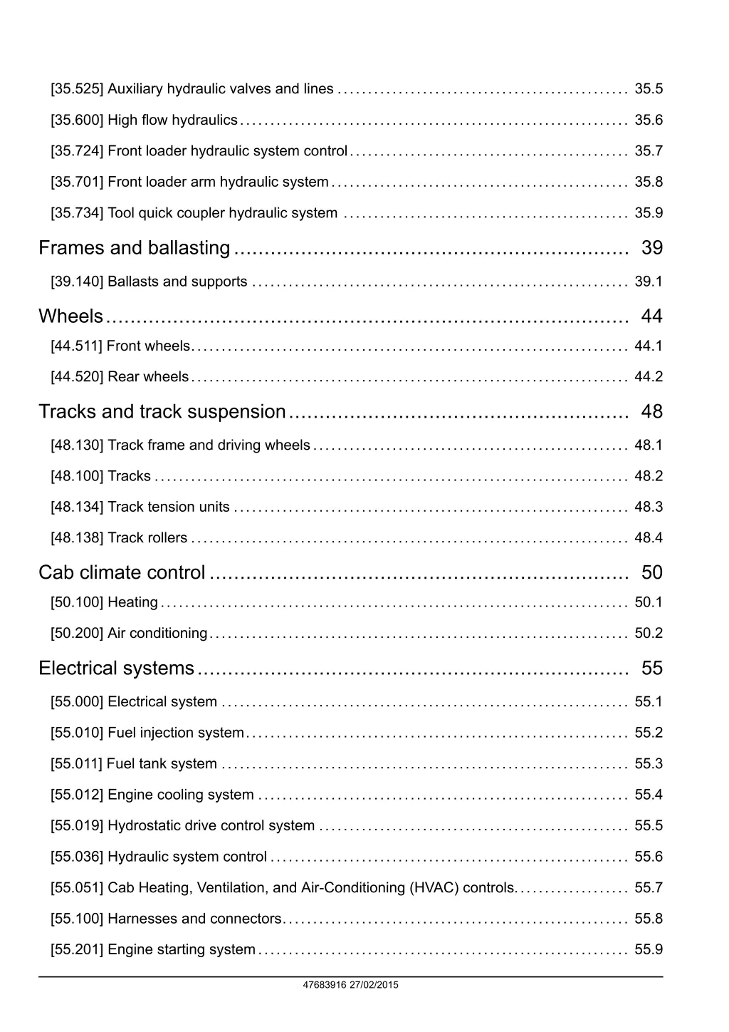 35 525 auxiliary hydraulic valves and lines 35 5