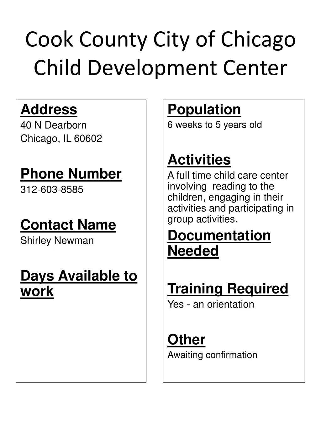 cook county city of chicago child development