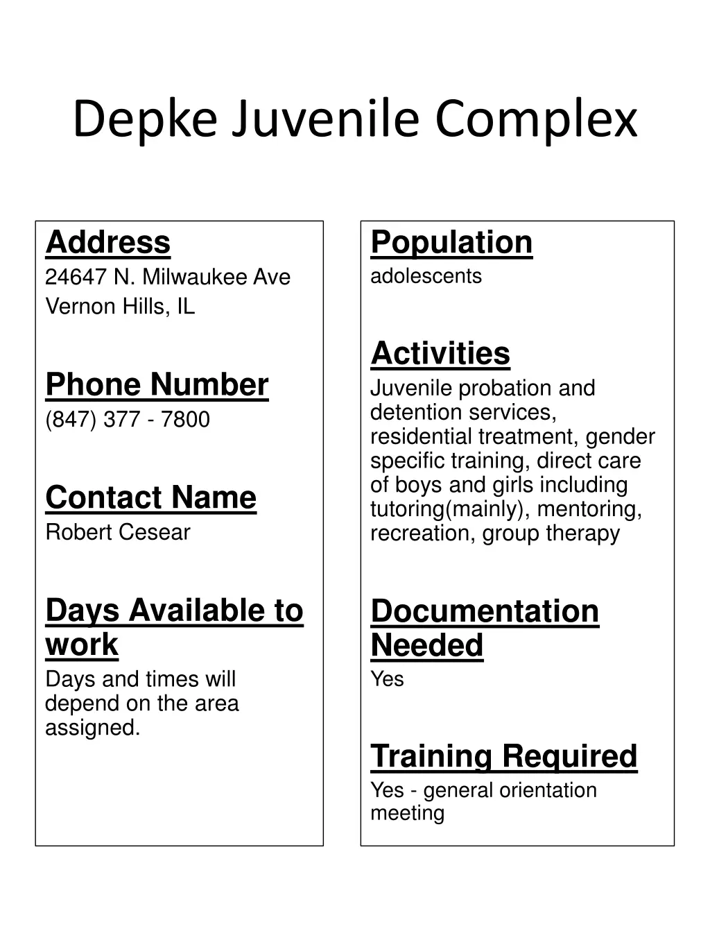 depke juvenile complex