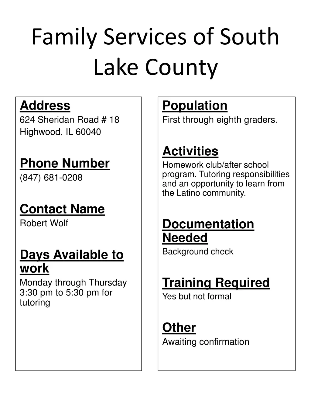 family services of south lake county