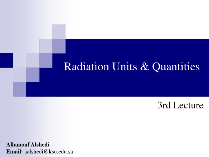 radiation units quantities