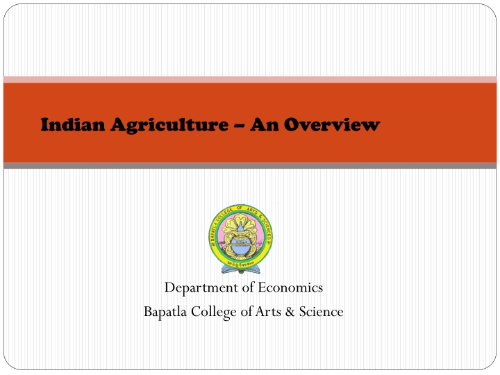 indian agriculture an overview