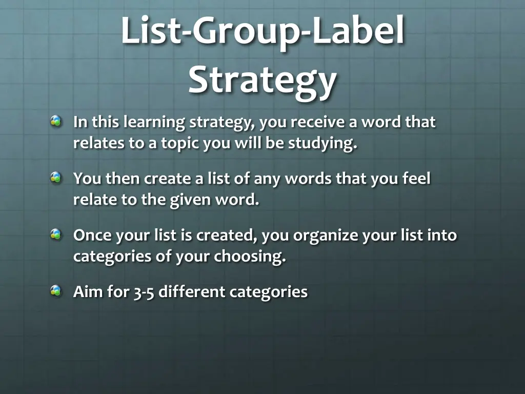 list group label strategy