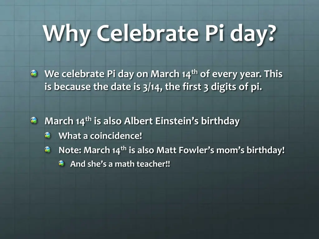 why celebrate pi day