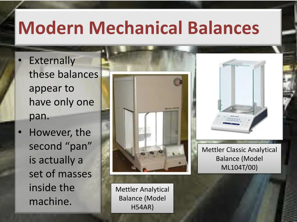 modern mechanical balances