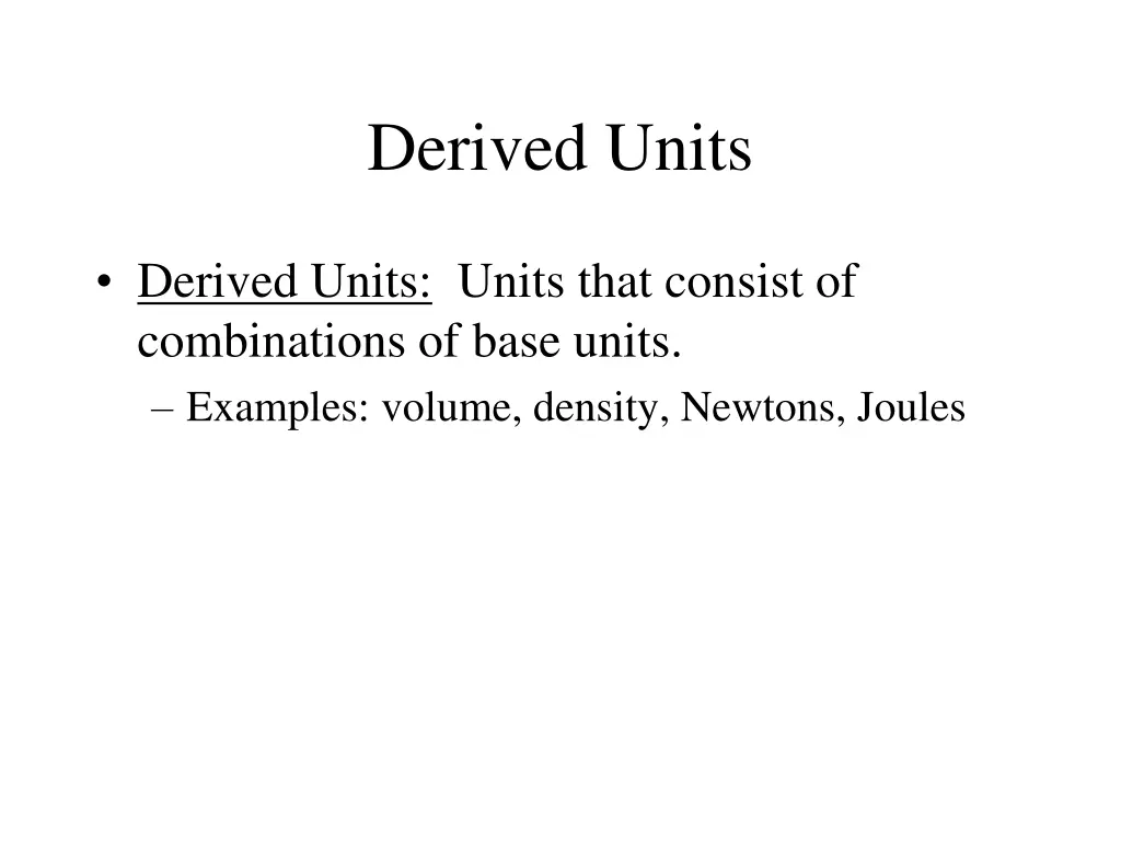 derived units