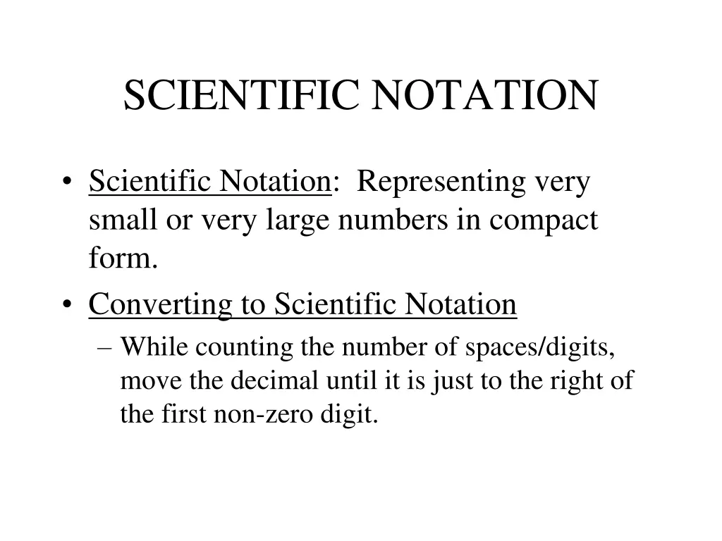 scientific notation